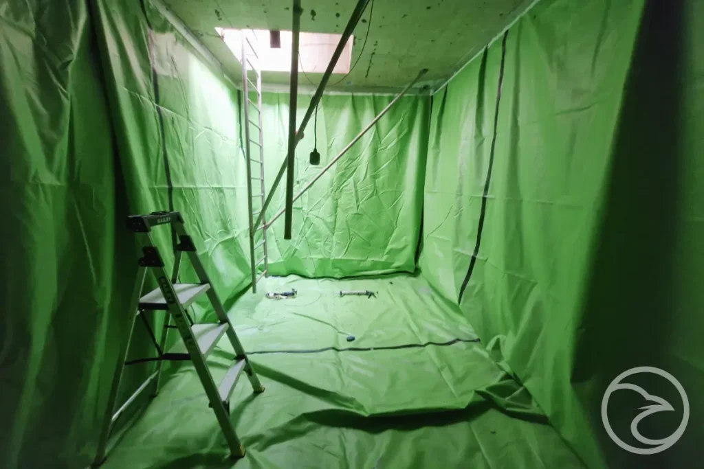 Maintenance inspection of a secondary containment tank liner