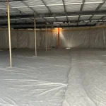 Secondary containment liner installation in industrial tank