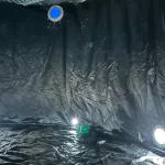 Durable void liners installed in industrial water containment tank