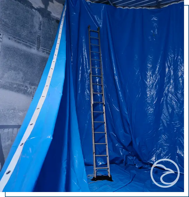 professional tank liner installation in industrial facility