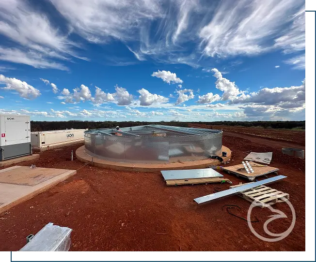 Custom-designed tank installation