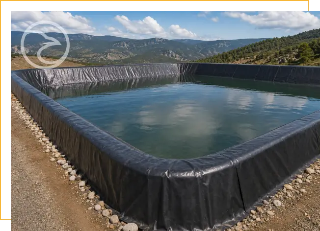 Pond liner installation